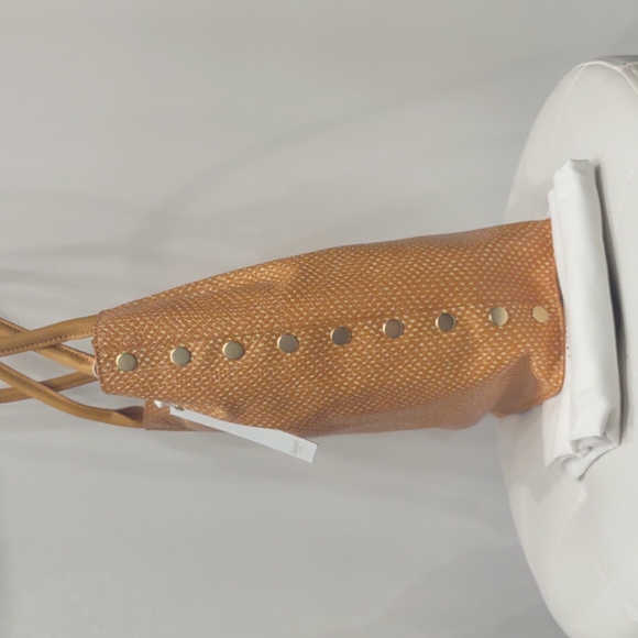 HAMMITT Oliver Medium Gold Apricot snake Shoulder Purse Handbag Pumpkin FALL NEW - Picture 4 of 11